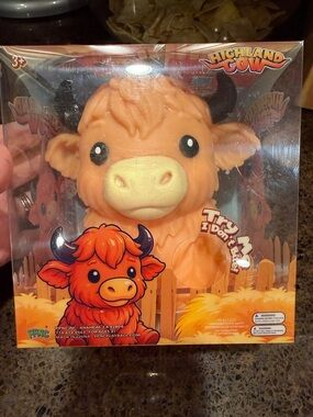 Highland Cow Orange Plush Stuffed Animal by PPNC